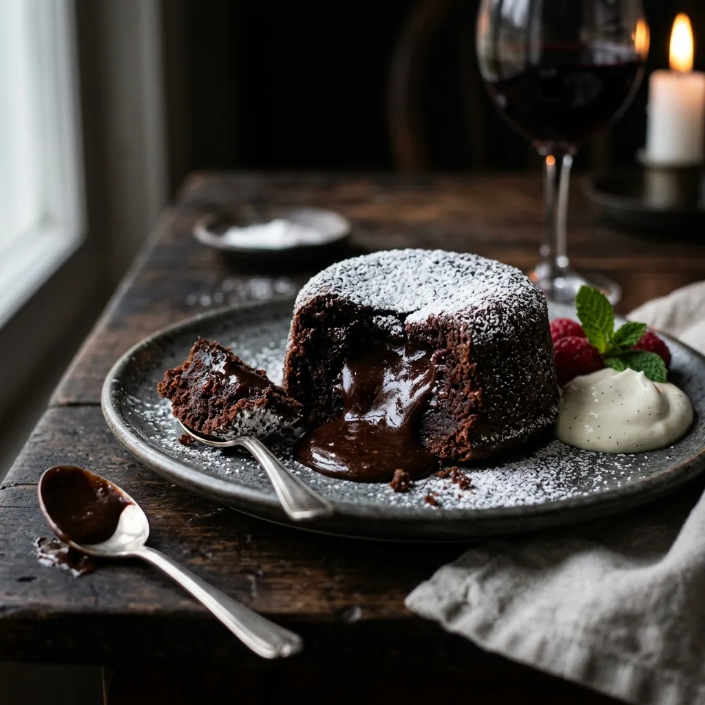 Coulant de Chocolate con Corazón Líquido