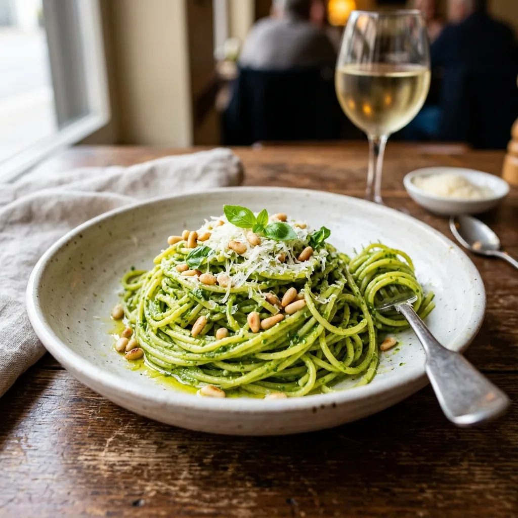 Espaguetis al Pesto Genovese