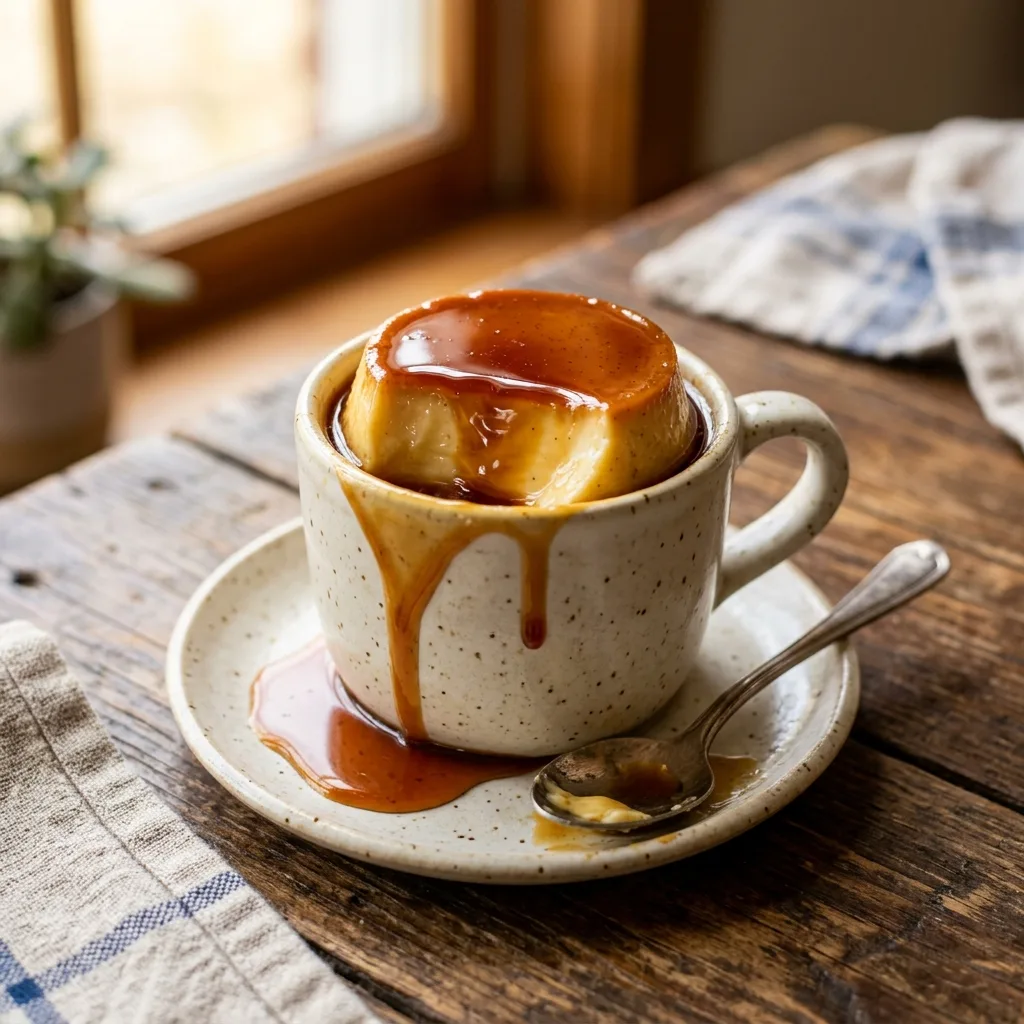 Flan de Microondas en Taza