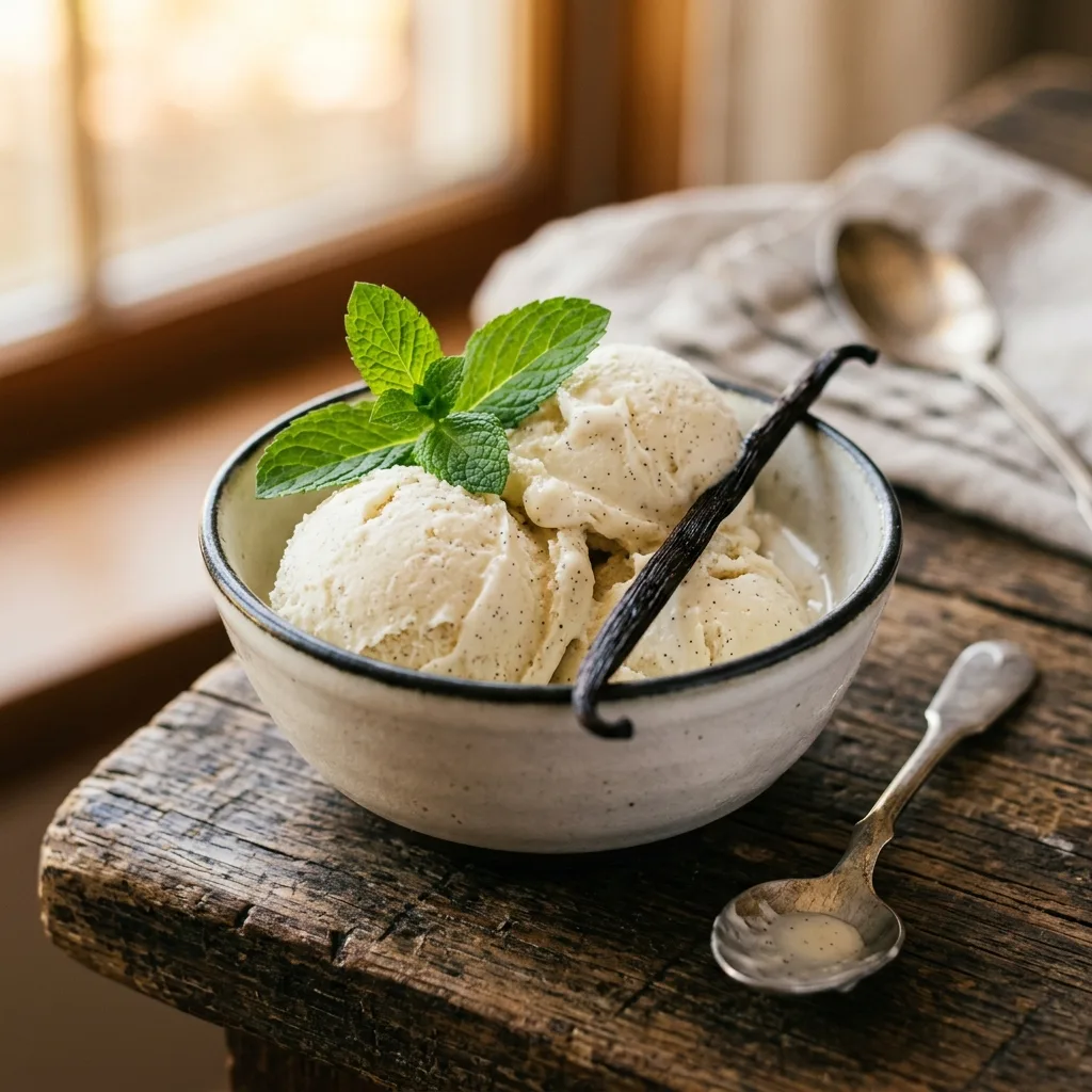 Helado de Vainilla Casero sin Máquina