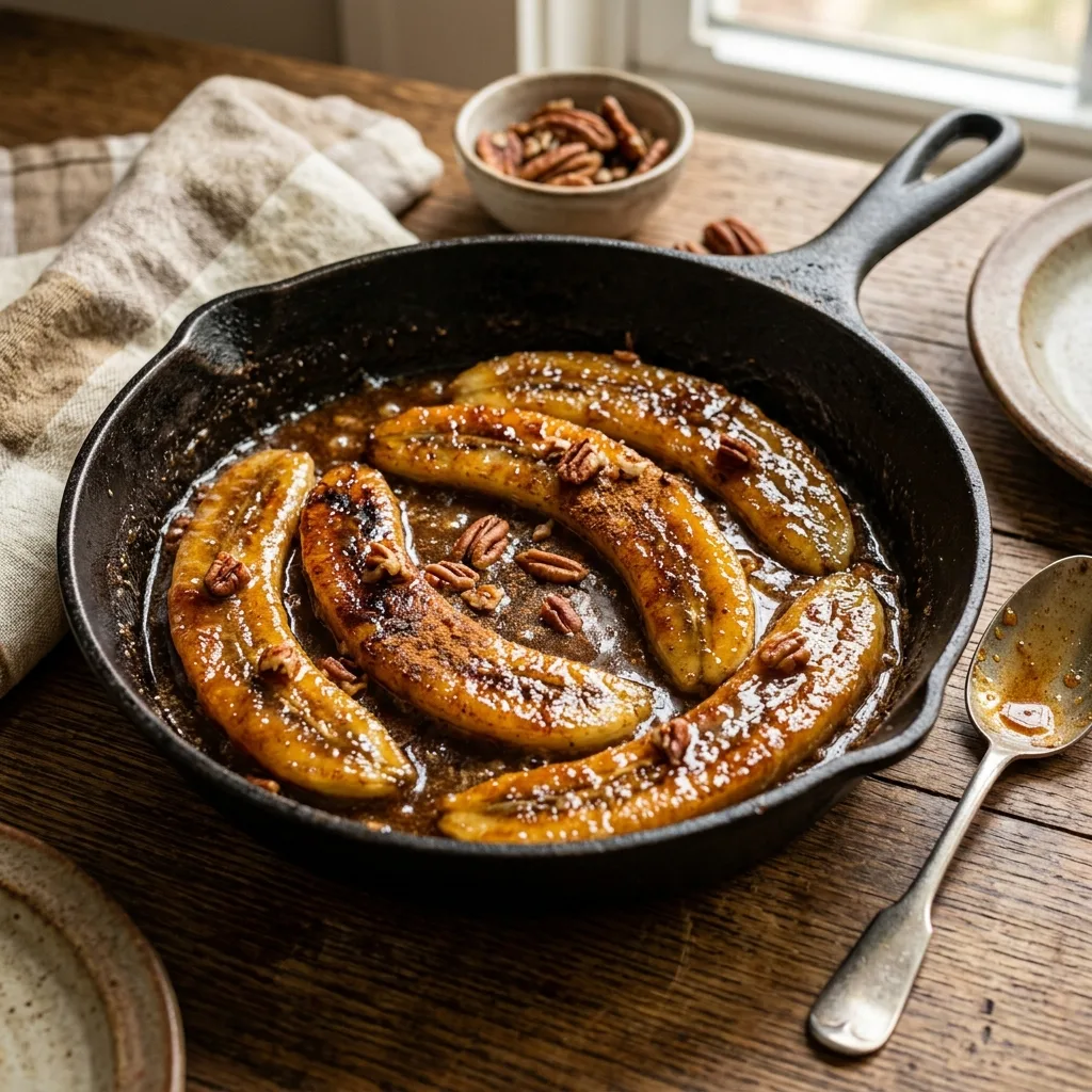 Plátanos Caramelizados a la Sartén