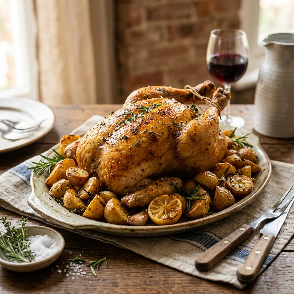 Pollo al Horno con Patatas Panadera