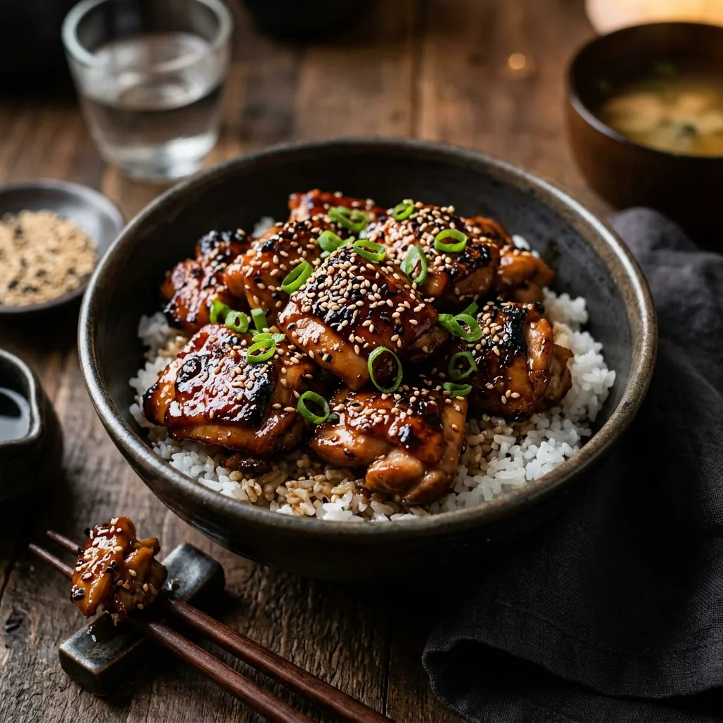Pollo Teriyaki Japonés en 25 Minutos