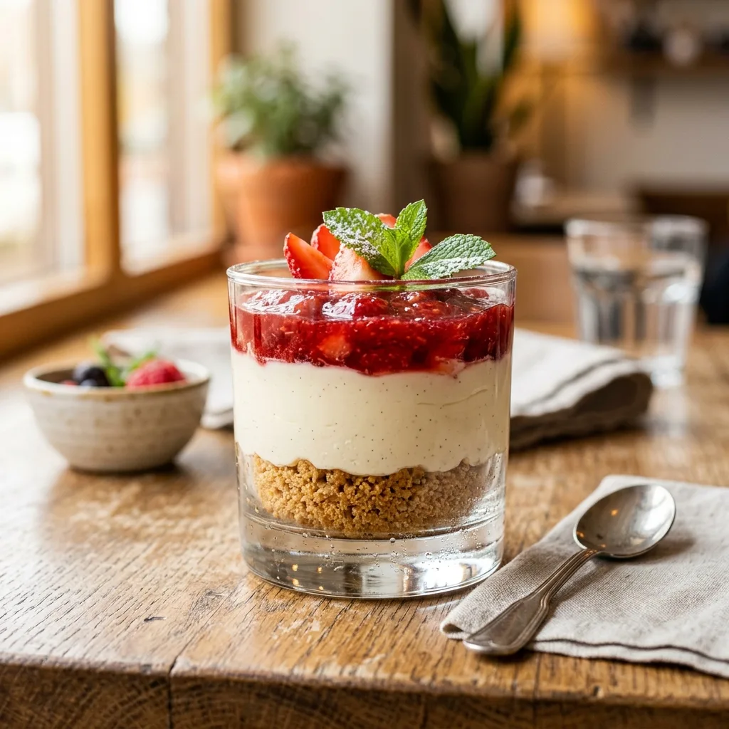 Tarta de Queso Exprés en Vaso